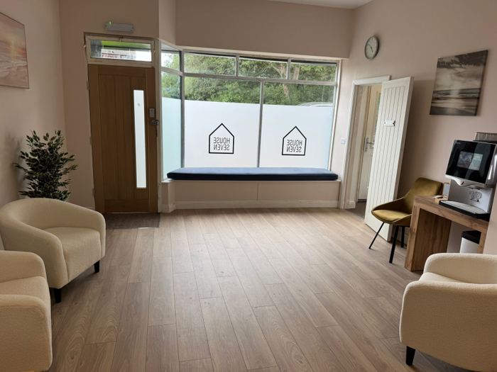 Reception and waiting area at House Seven